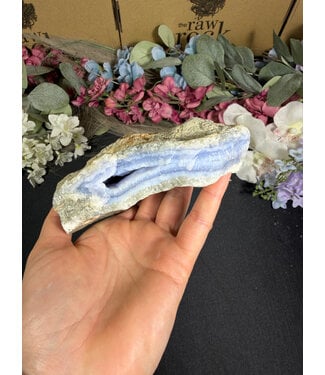 Blue Lace Agate Raw Geode #730, 510gr