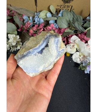 Blue Lace Agate Raw Geode #729, 440gr