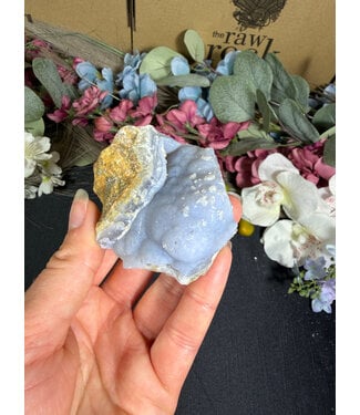 Blue Lace Agate Raw Geode #709, 136gr