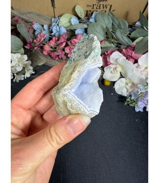 Blue Lace Agate Raw Geode #707, 108gr