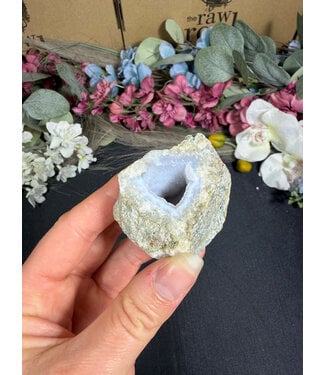 Blue Lace Agate Raw Geode #706, 110gr