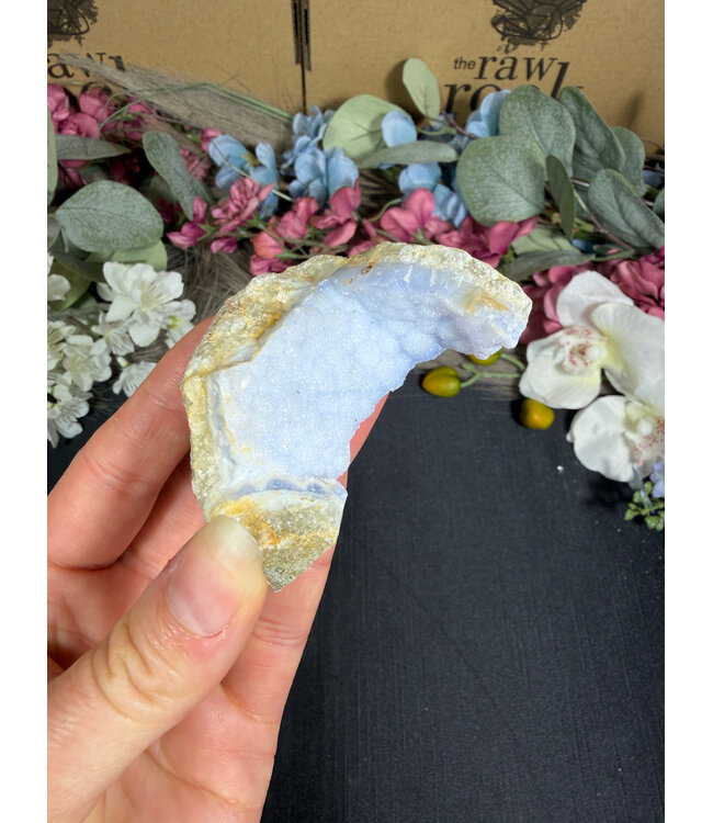 Blue Lace Agate Raw Geode #691, 86gr