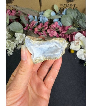 Blue Lace Agate Raw Geode #687, 76gr