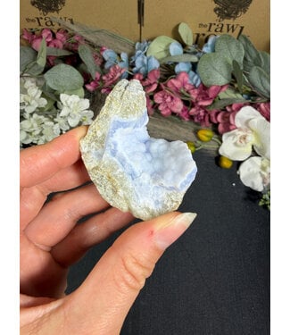 Blue Lace Agate Raw Geode #685, 68gr