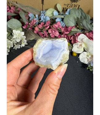 Blue Lace Agate Raw Geode #683, 108gr
