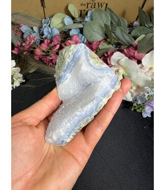 Blue Lace Agate Raw Geode #728, 320gr