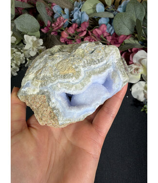 Blue Lace Agate Raw Geode #205, 660gr