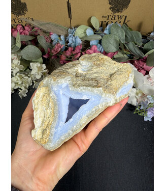 Blue Lace Agate Raw Geode #315, 1338gr
