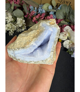 Blue Lace Agate Raw Geode #322, 608gr