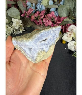 Blue Lace Agate Raw Geode #430, 392gr
