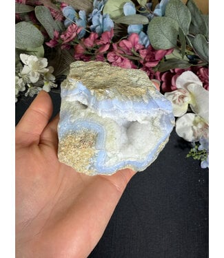 Blue Lace Agate Raw Geode #469, 476gr