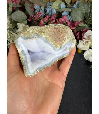 Blue Lace Agate Raw Geode #506, 512gr