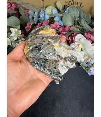 Biotite with Yellow Tourmaline Specimen #36, 452gr