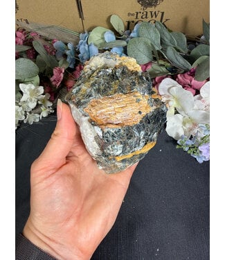 Biotite with Yellow Tourmaline Specimen #35, 802gr