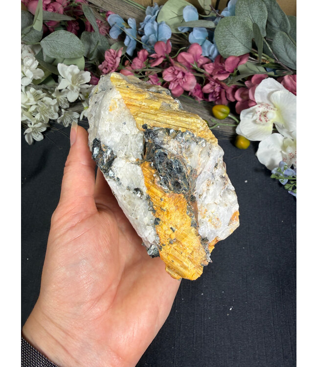 Biotite with Yellow Tourmaline Specimen #33, 854gr