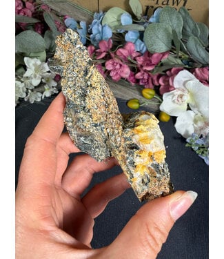 Biotite with Yellow Tourmaline Specimen #16, 190gr