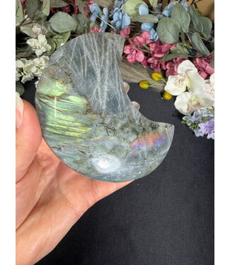 Labradorite Crescent Moon #8, 310gr