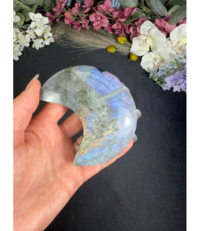 Labradorite Crescent Moon #1, 206gr