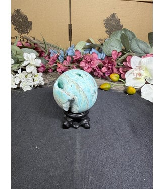 Blue Aragonite Sphere #1, 270gr 59mm