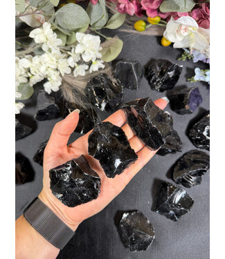 Rough Black Obsidian Size 1 [1-99gr]