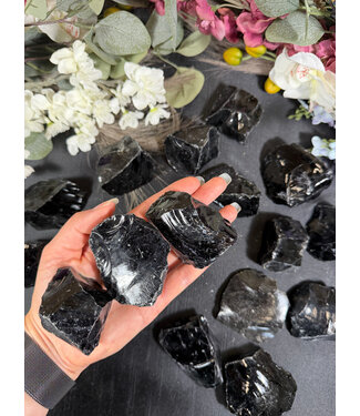 Rough Black Obsidian Size 2 [100-199gr]