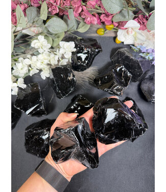 Rough Black Obsidian Size 4 [300-399gr]