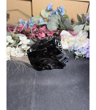Rough Black Obsidian #51, 900gr