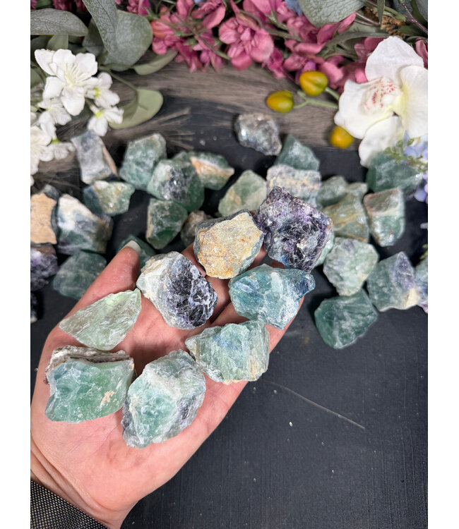 Rough Rainbow Fluorite Size Small 500gr Bulk Pack