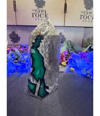 Fluorescent Agate Tower #64, 1448gr