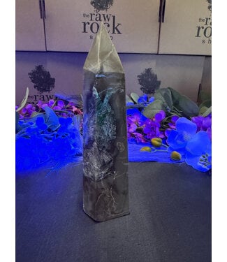 Fluorescent Agate Tower #58, 760gr
