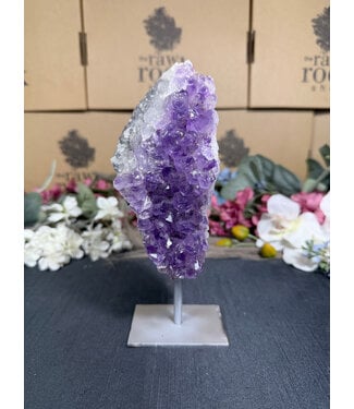 Amethyst on Metal Stand #37, 846gr