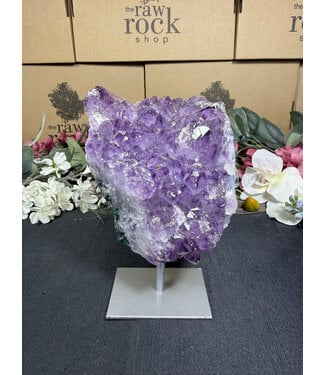 Amethyst on Metal Stand #32, 870gr