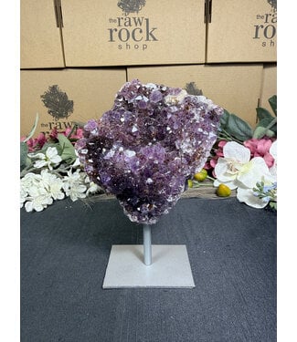 Amethyst on Metal Stand #35, 754gr