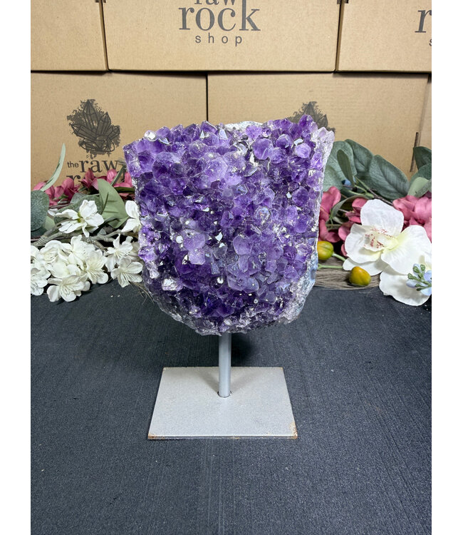 Amethyst on Metal Stand #33, 744gr