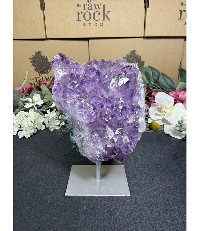 Amethyst on Metal Stand #32, 870gr