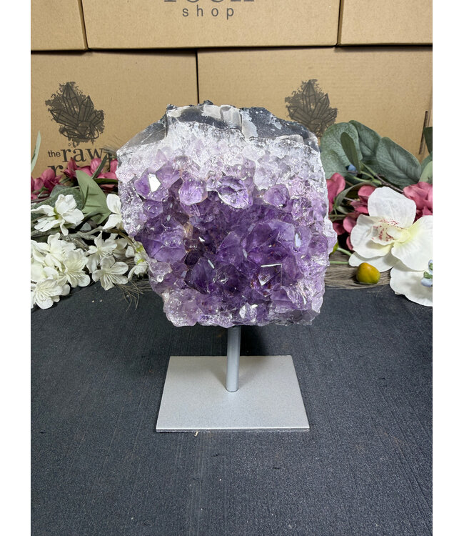 Amethyst on Metal Stand #20, 802gr