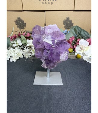 Amethyst on Metal Stand #18, 676gr