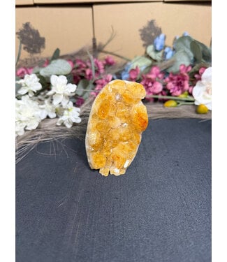 Citrine Polished Druzy Cut Base (heat treated) #24, 298gr