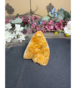 Citrine Polished Druzy Cut Base (heat treated) #27, 366gr