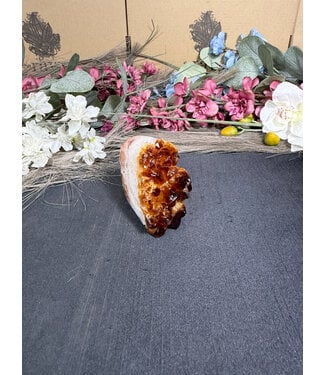 Citrine Polished Druzy Cut Base (heat treated) #28, 262gr