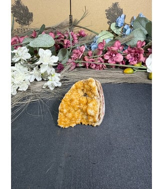 Citrine Polished Druzy Cut Base (heat treated) #32, 214gr