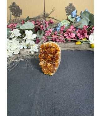 Citrine Polished Druzy Cut Base (heat treated) #33, 192gr