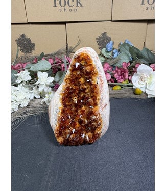 Citrine Polished Druzy Cut Base (heat treated) #61, 760gr