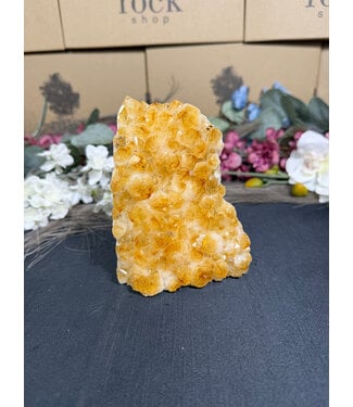 Citrine Polished Druzy Cut Base (heat treated) #62, 716gr *wobble*