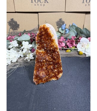 Citrine Polished Druzy Cut Base (heat treated) #60, 632gr