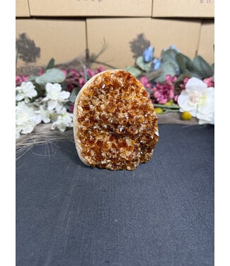Citrine Polished Druzy Cut Base (heat treated) #56, 826gr