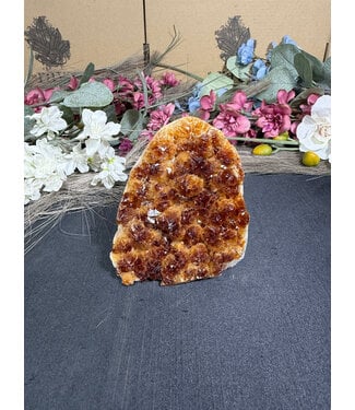 Citrine Polished Druzy Cut Base (heat treated) #53, 612gr
