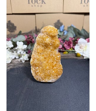 Citrine Polished Druzy Cut Base (heat treated) #52, 914gr