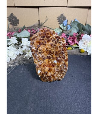 Citrine Polished Druzy Cut Base (heat treated) #51, 872gr