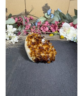 Citrine Polished Druzy Cut Base (heat treated) #48, 512gr